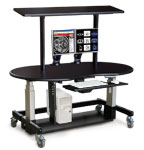 Bean Shape Single Tier Cart with Top Shelf