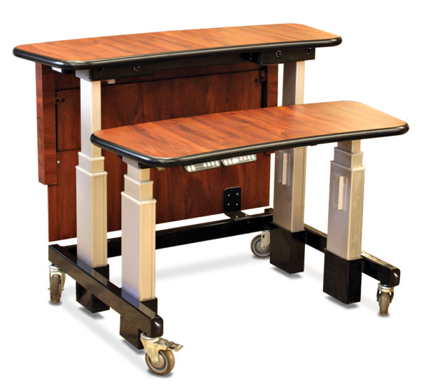 Corner Dual Tier Height Adjustable Cart