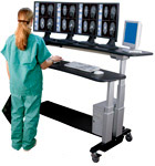 Dual Adjustable Cart w/ 4 Z-arms - vertical and horizontal adjuztability