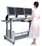 Height Adjustable Dual Tier Cart