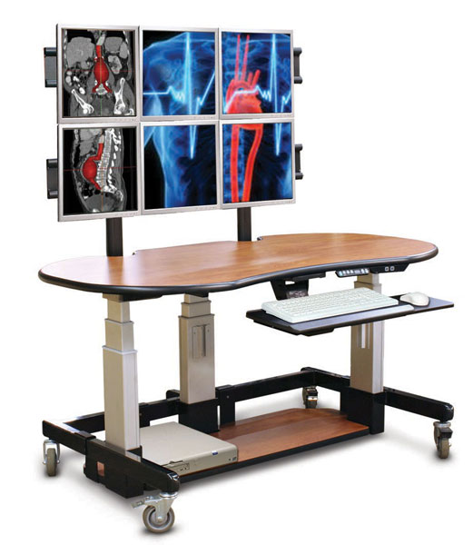 6 Monitor Height Adjustable Workstation