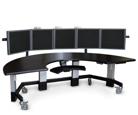 Half Moon Workspace - Electric Adjustable