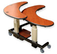 Corner Dual Tier Height Adjustable