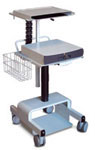 dual adjustable laptop cart