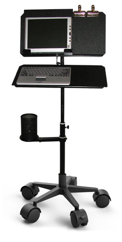 TabletCart Model TBCT-SH-00-01. Color-Black.
